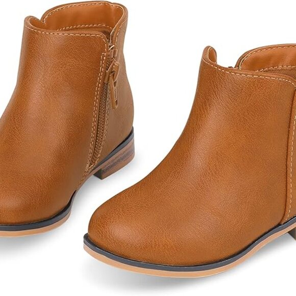 Girls Boots Kids Ankle Boots Side Zipper Booties Fashion Short Suede - Picture 2 of 6